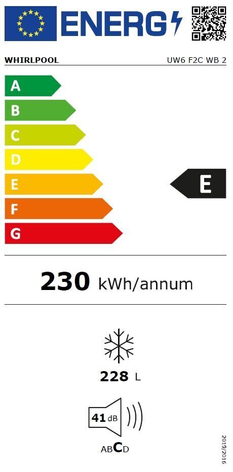 Whirlpool UW6 F2C WB 2 цена и информация | Sügavkülmikud ja külmakirstud | kaup24.ee