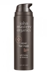 Taastav juuksemask mee ja kibuvitsaga John Masters Organics Honey & Hibiscus Hair Mask, 125 g цена и информация | Маски, масла, сыворотки | kaup24.ee