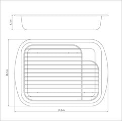 Противень с решеткой 34 см, 4,9 л Tramontina Brasil цена и информация | Формы, посуда для выпечки | kaup24.ee