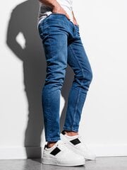 джинсы skinny fit p1007 - синий цена и информация | Мужские брюки | kaup24.ee