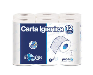 Tualettpaber Paperblu Carta Igiencia, 2-kihiline, 12 rulli hind ja info | WC-paber, majapidamispaber | kaup24.ee