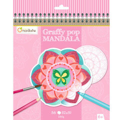 Värviraamat 15x20cm 250g "Mandala tüdruk" 36l Avenue Mandarine/5 цена и информация | Развивающие игрушки | kaup24.ee