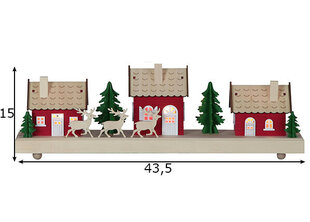 Отделка домов, 43.5x15x8 см, 3 светодиода, питание от аккумуляторов, внутренний IP20 цена и информация | Рождественские украшения | kaup24.ee