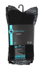 Походные носки унисекс с чесаным хлопком Stark Soul 2103, черно-серые, 3 пары цена и информация | Meeste sokid | kaup24.ee