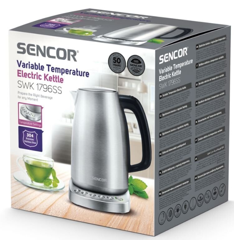 Variable temperature electric kettle Sencor SWK1796SS цена и информация | Veekeetjad | kaup24.ee