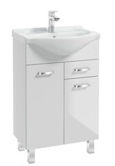 Нижний шкаф для ванны с умывальником Defra MEA D55 207-D-05506+1521, белый цена и информация | Шкафчики для ванной | kaup24.ee