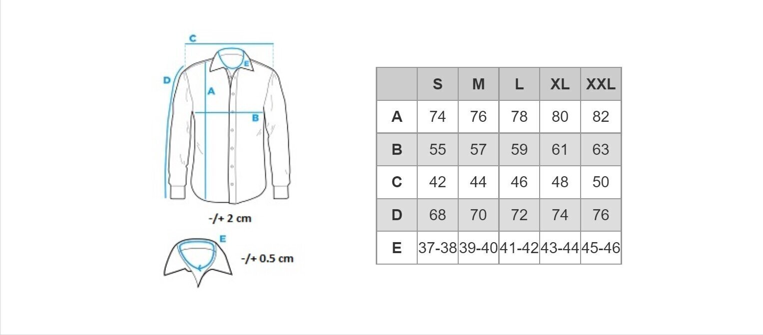 Meeste pikkade varrukatega särk Ombre K540, must цена и информация | Meeste särgid ja triiksärgid | kaup24.ee