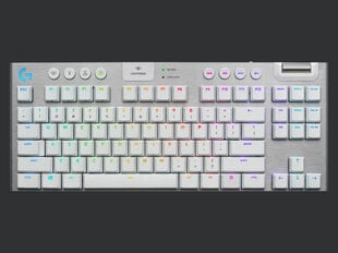 Игровая клавиатура Logitech G915 TKL Tactile, белая цена и информация | Клавиатуры | kaup24.ee