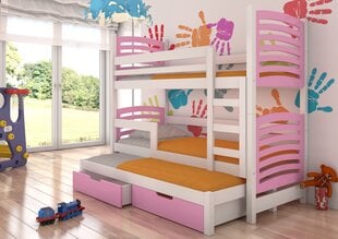 Narivoodi Soria, roosa/valge цена и информация | Детские кровати | kaup24.ee