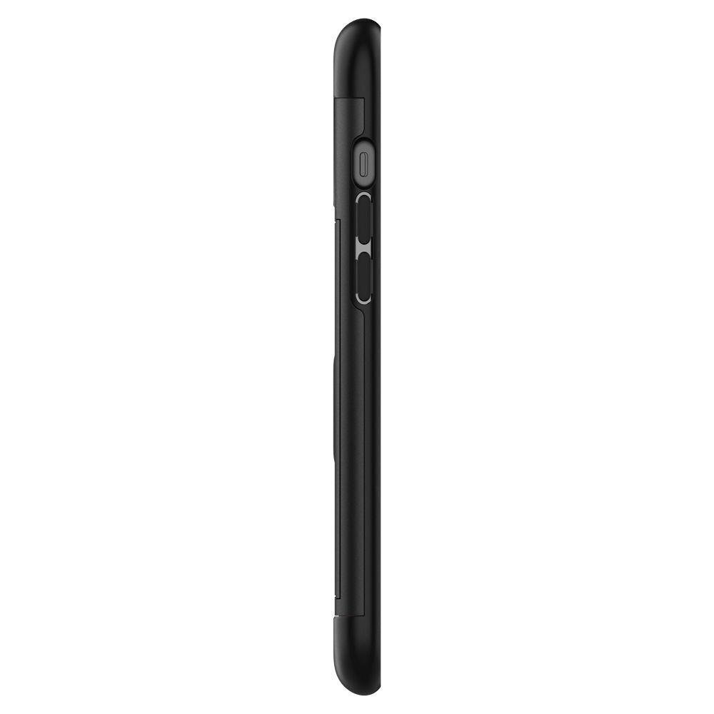 Ümbris IPhone 12/12 Pro, Spigen Slim Armor CS kaardihoidja kate, must hind ja info | Telefoni kaaned, ümbrised | kaup24.ee