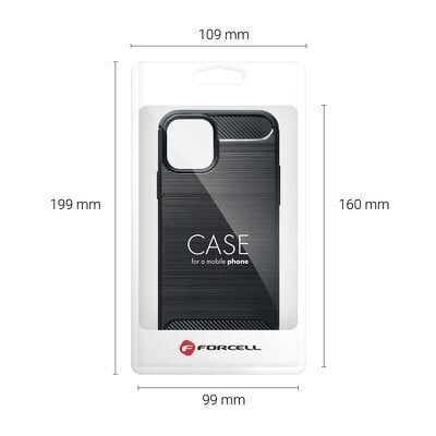 Forcell Carbon Case for Iphone 12 Pro Max, must цена и информация | Telefoni kaaned, ümbrised | kaup24.ee