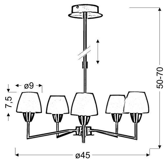 Candellux lamp Togo цена и информация | Rippvalgustid | kaup24.ee