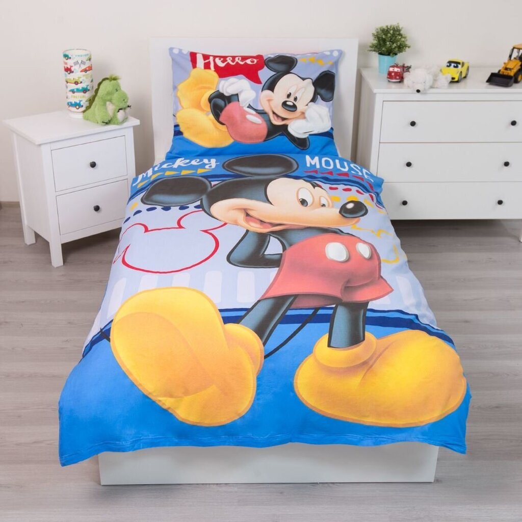 Voodipesukomplekt Mickey 140 x 200 cm + padjapüür 70 x 90 cm hind ja info | Beebide ja laste voodipesu | kaup24.ee
