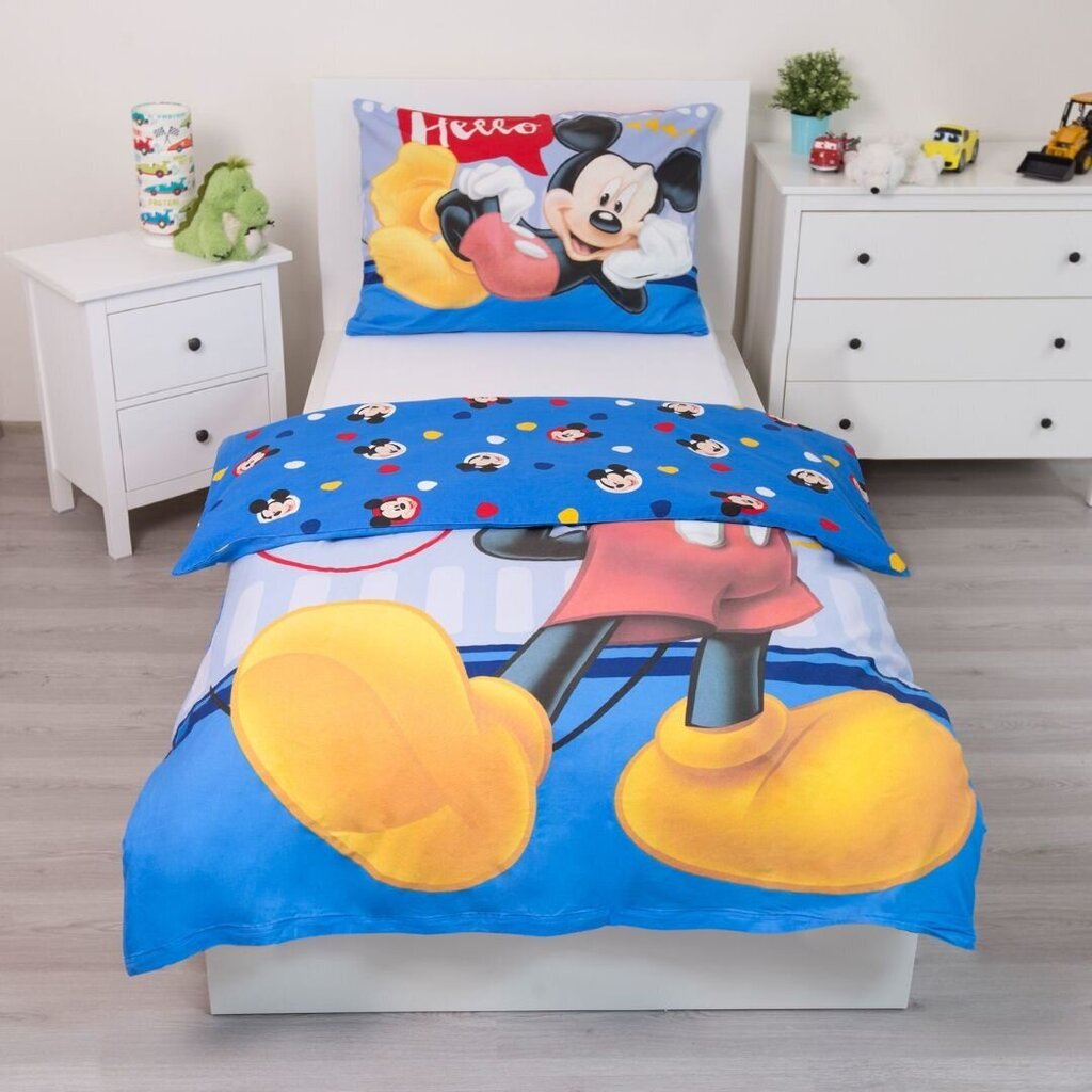 Voodipesukomplekt Mickey 140 x 200 cm + padjapüür 70 x 90 cm hind ja info | Beebide ja laste voodipesu | kaup24.ee