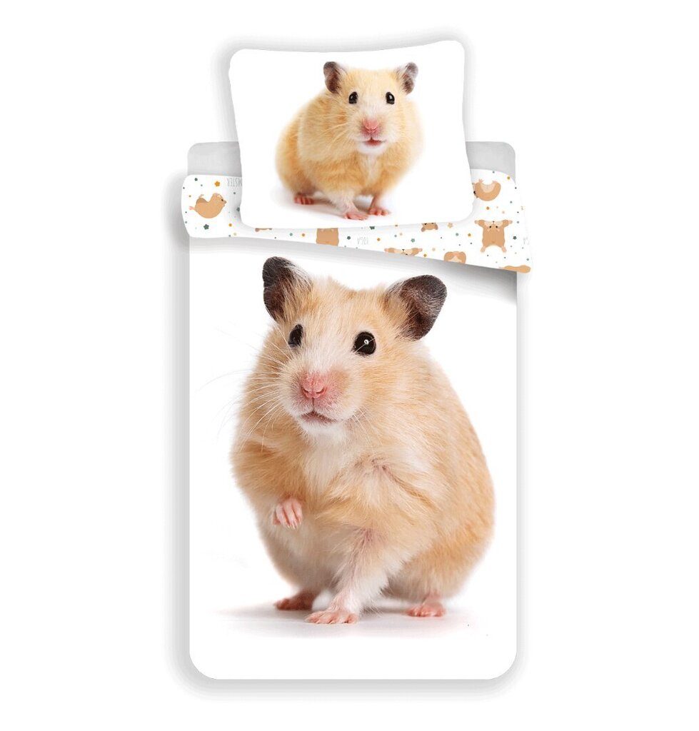 Voodipesukomplekt Hamster 140 x 200 cm + padjapüür 70 x 90 cm hind ja info | Beebide ja laste voodipesu | kaup24.ee