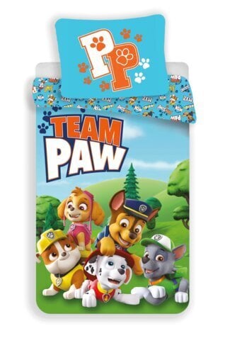 Voodipesukomplekt Paw Patrol, 140 x 200 cm + padjapüür 50 x 70 cm цена и информация | Beebide ja laste voodipesu | kaup24.ee