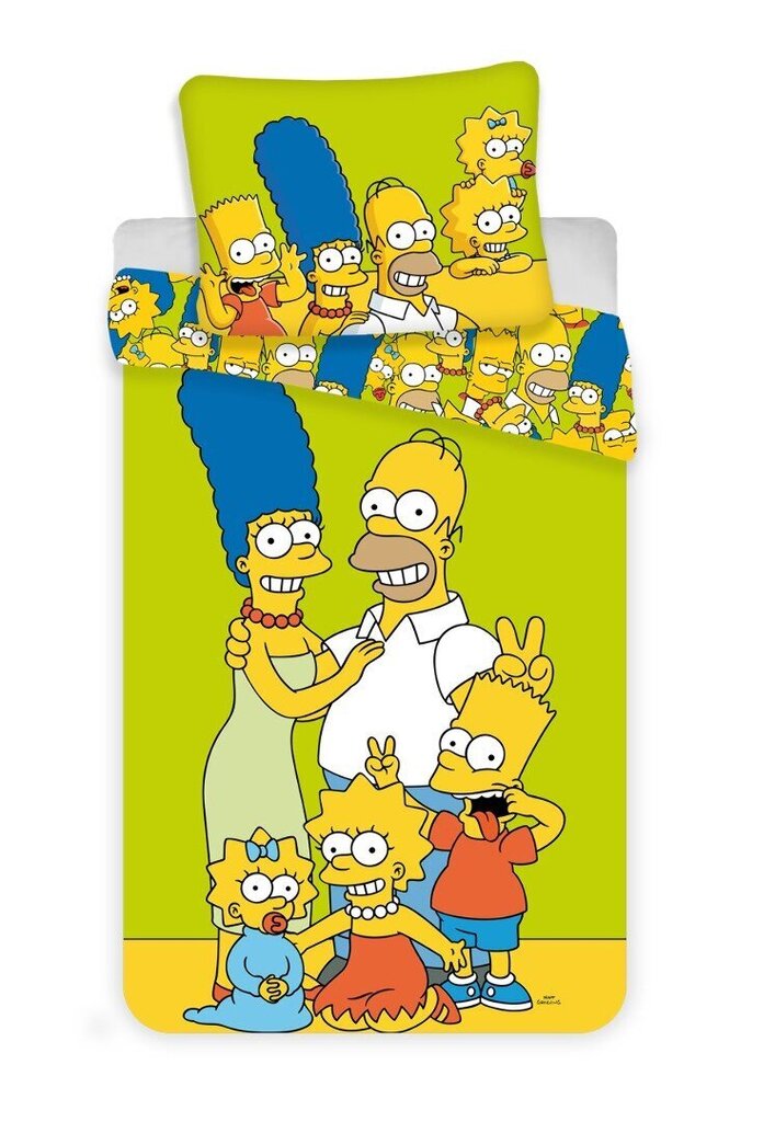 Voodipesukomplekt Simpsons Family, 140 x 200 cm + padjapüür 70 x 90 cm цена и информация | Beebide ja laste voodipesu | kaup24.ee