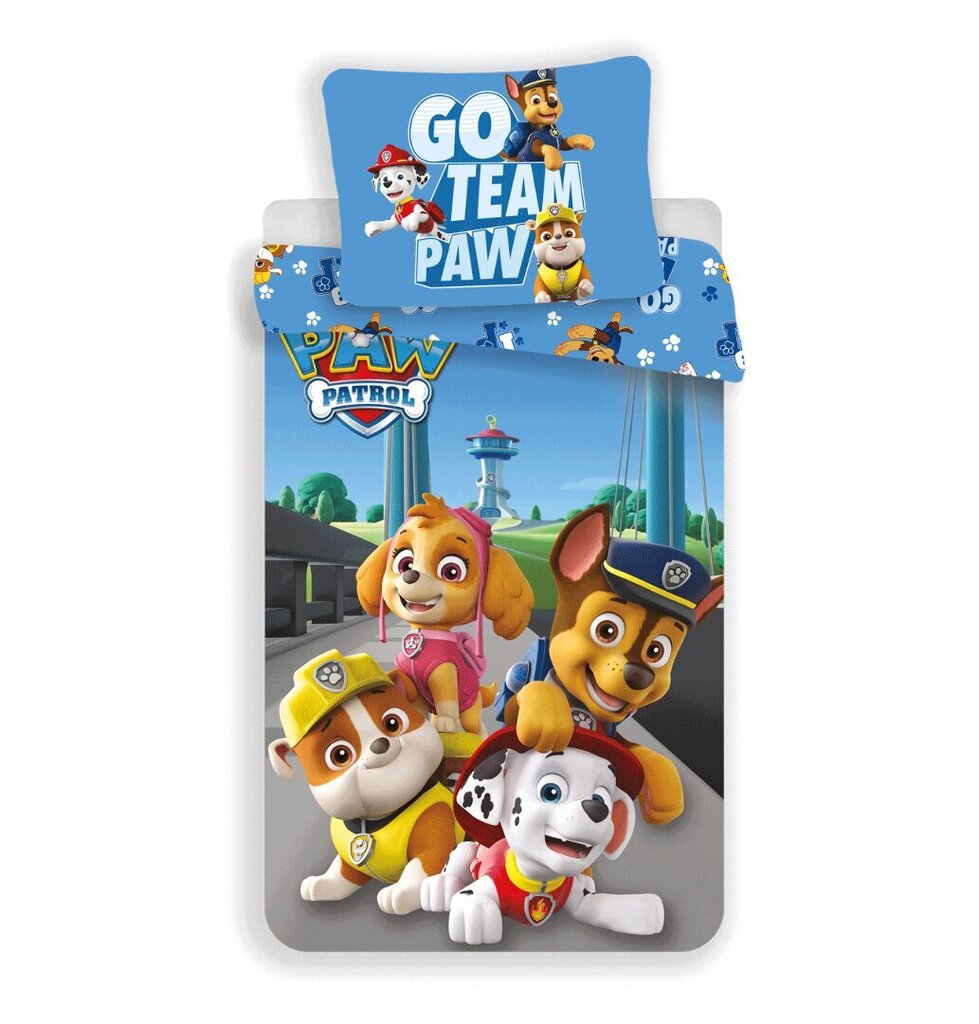 Voodipesukomplekt Paw Patrol 140 x 200 cm + padjapüür 70 x 90 cm hind ja info | Beebide ja laste voodipesu | kaup24.ee