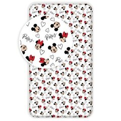 Простыня на резинке Minnie & Mickey 90 x 200 + 25 см цена и информация | Детское постельное бельё | kaup24.ee