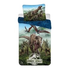 Комплект постельного белья Jurassic World Forest, 140 x 200 см + наволочка 70 x 90 см цена и информация | Детское постельное бельё | kaup24.ee