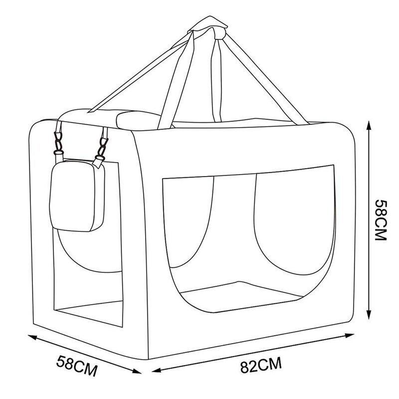 Lemmiklooma transpordikott XL, 82 x 58 x 58 cm, punane цена и информация | Transportkorvid, puurid | kaup24.ee