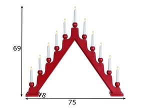 Свеча Stellan, красный цвет цена и информация | Рождественские украшения | kaup24.ee
