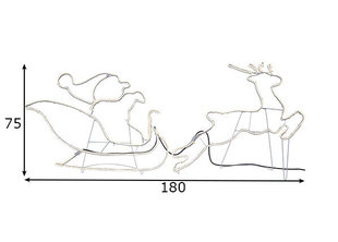 LED сани Деда Мороза Neoled цена и информация | Рождественские украшения | kaup24.ee