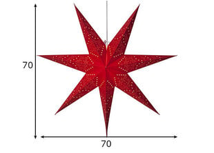 Täht Sensy 70cm, punane hind ja info | Jõulukaunistused | kaup24.ee