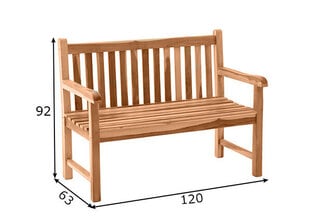 Садовая скамейка, коричневая цена и информация | Садовые стулья, кресла, пуфы | kaup24.ee