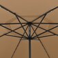 LED vihmavari ja metallist varras VidaXL, viimistlusvärv, 400 cm цена и информация | Päikesevarjud, markiisid ja alused | kaup24.ee