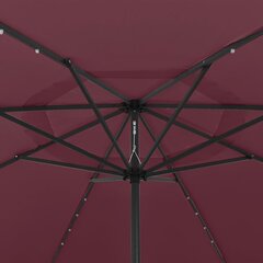 LED päevavari ja metallpost, lilla, 400 cm цена и информация | Зонты, маркизы, стойки | kaup24.ee
