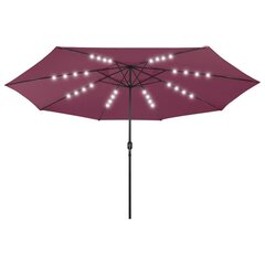 LED päevavari ja metallpost, lilla, 400 cm hind ja info | Päikesevarjud, markiisid ja alused | kaup24.ee