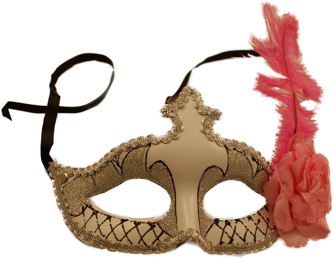Sulgedega maskeraadi mask, hõbedane hind ja info | Karnevali kostüümid | kaup24.ee