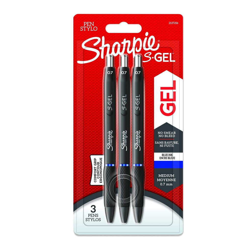 Pliiats "Sharpie" S GEL sinine glitter, 3 tk hind ja info | Kirjutusvahendid | kaup24.ee