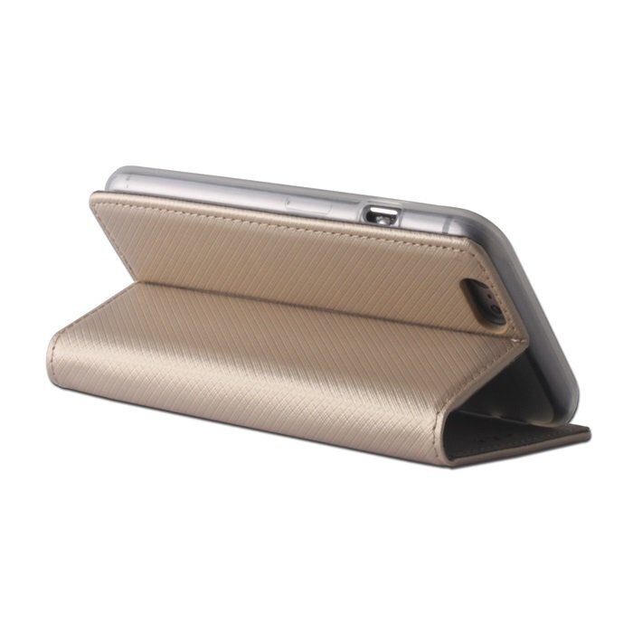 TakeMe Smart Magnetic Fix Book Case ilma klambrita Huawei P20 Lite (2019) Gold цена и информация | Telefoni kaaned, ümbrised | kaup24.ee