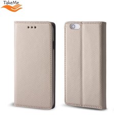 TakeMe Smart Magnetic Fix Book Case ilma klambrita Samsung Galaxy Note10 (N970F) kuldne hind ja info | Telefoni kaaned, ümbrised | kaup24.ee