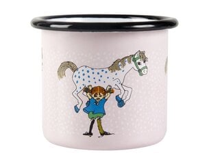 Muurla Pippi Pikksukk Emailkruus 150 ml, Pippi And The Horse цена и информация | Стаканы, фужеры, кувшины | kaup24.ee