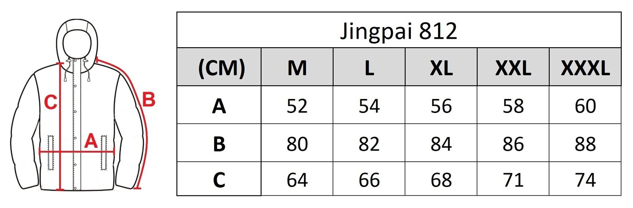 Meeste jope JP 812, punane hind ja info | Meeste joped | kaup24.ee