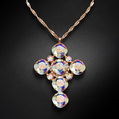 Naiste kaelakee DiamondSky "Glamour (Auroe Boreale)" Swarovski kristallidega DS01K244 hind ja info | Kaelakeed | kaup24.ee