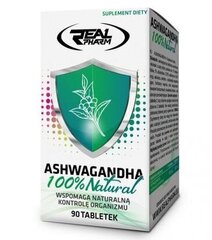Пищевая добавка Real Pharm Ashwagandha 100% Natural, 90 таблеток цена и информация | Витамины, пищевые добавки, препараты для хорошего самочувствия | kaup24.ee