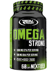 Пищевая добавка Real Pharm Omega Strong, 60 капсул цена и информация | Витамины, пищевые добавки, препараты для хорошего самочувствия | kaup24.ee