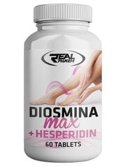 Пищевая добавка Real Pharm Diosmina Max с гесперидином, 60 таблеток цена и информация | Витамины, пищевые добавки, препараты для хорошего самочувствия | kaup24.ee