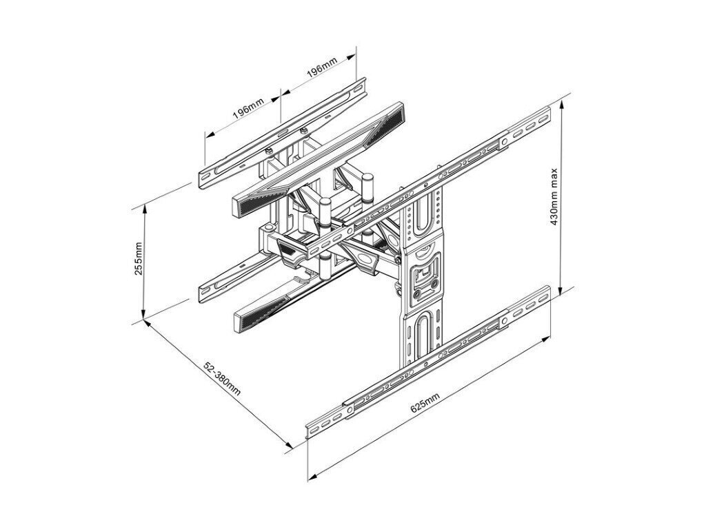 Teleri seinakinnitus Multibrackets 0402 : 40-75 hind ja info | Teleri seinakinnitused ja hoidjad | kaup24.ee