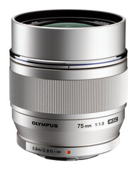 M.Zuiko Digital ED 75mm f/1.8 objektiiv, hõbedane hind ja info | Objektiivid | kaup24.ee