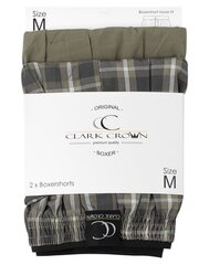 Meeste aluspesu Clark Crown 1013 trukiga, 2 paari, roheline hind ja info | Meeste aluspesu | kaup24.ee