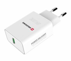 Сетевое зарядное устройство Swissten Premium 25W USB-C PD, белое цена и информация | Зарядные устройства для телефонов | kaup24.ee