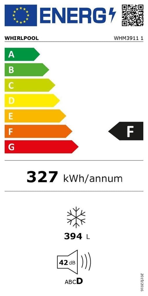 Whirlpool WHM3911 hind ja info | Sügavkülmikud ja külmakirstud | kaup24.ee