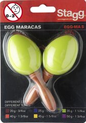 Пластиковые маракасы Stagg EGG-MA S/GR цена и информация | Перкуссии | kaup24.ee