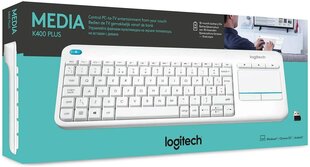 Клавиатура Logitech K400 Plus white (IT layout) цена и информация | Клавиатура с игровой мышью 3GO COMBODRILEW2 USB ES | kaup24.ee