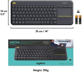 Logitech K400 Plus  цена и информация | Клавиатура с игровой мышью 3GO COMBODRILEW2 USB ES | kaup24.ee